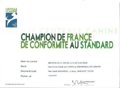 Du clos de la capitainerie - BENTHE CHAMPIONNE
